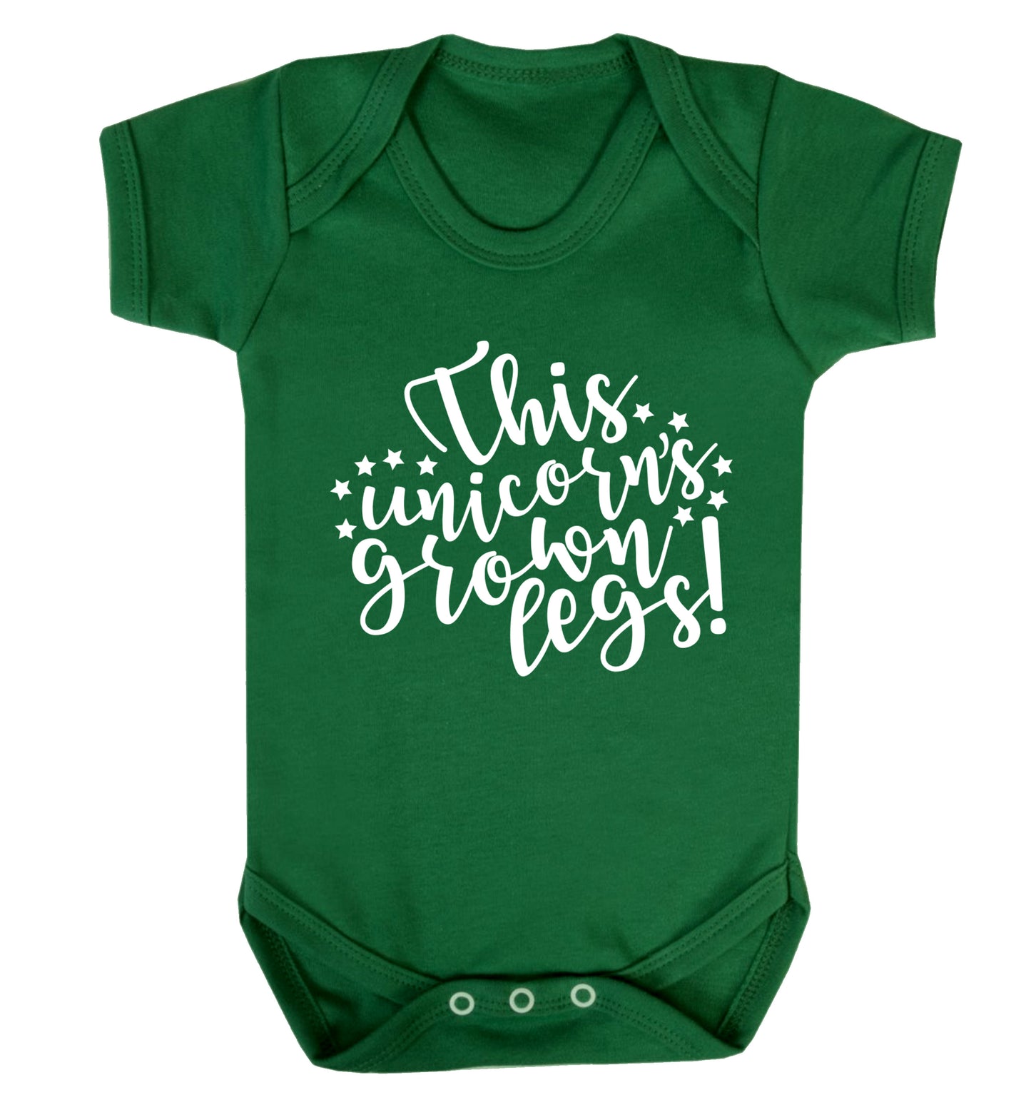 This unicorn's grown legs! Baby Vest green 18-24 months