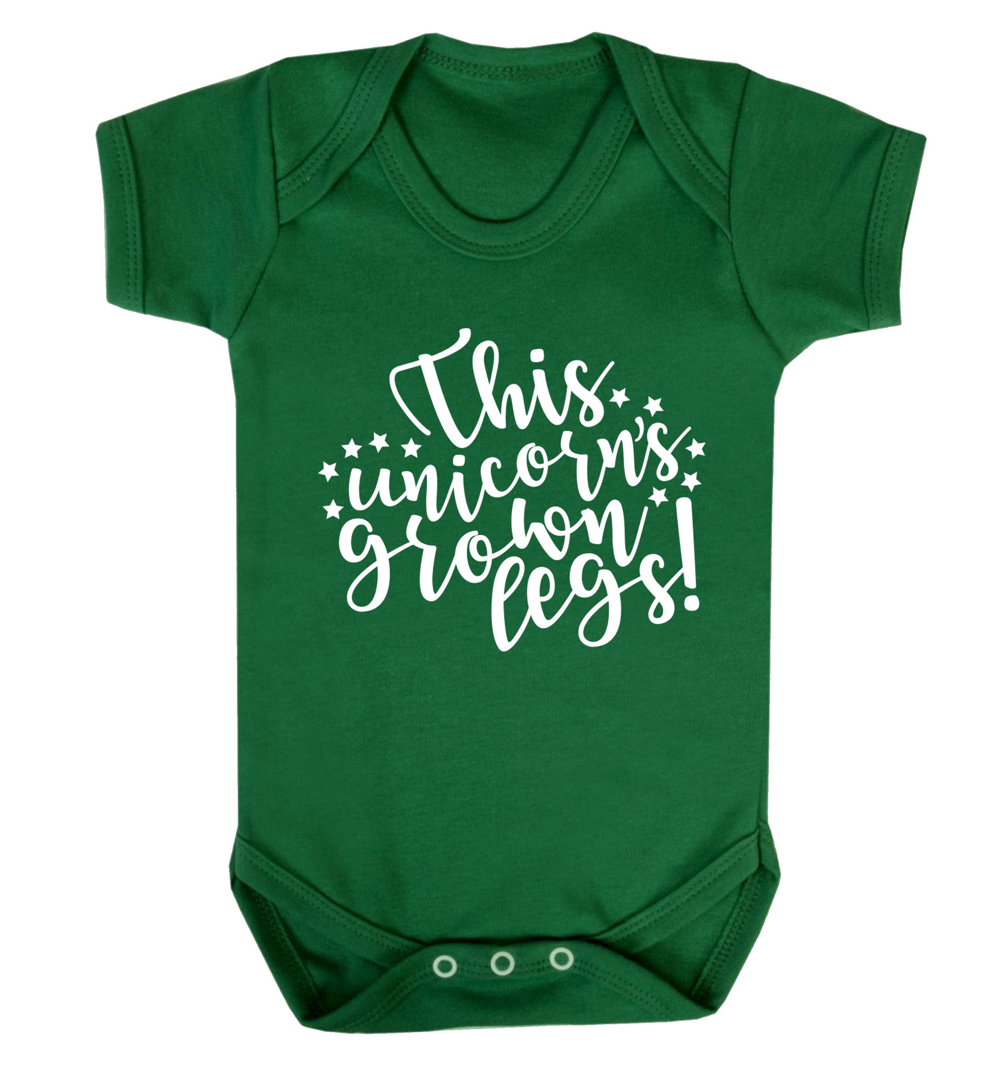 This unicorn's grown legs! Baby Vest green 18-24 months