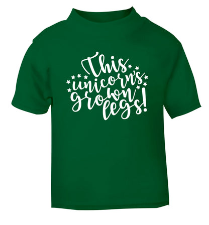 This unicorn's grown legs! green Baby Toddler Tshirt 2 Years