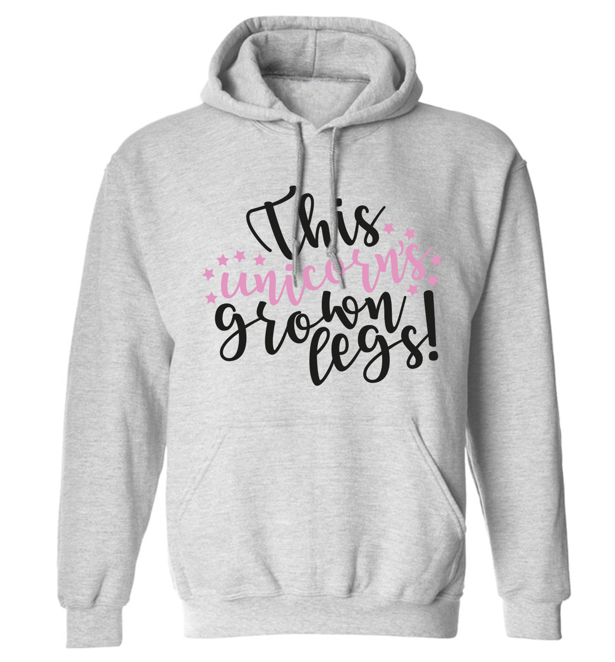 This unicorn's grown legs! adults unisex grey hoodie 2XL