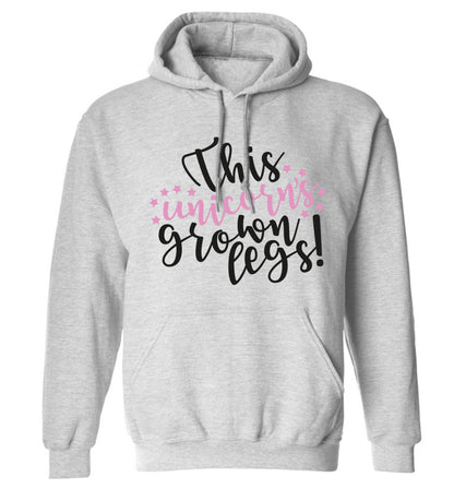 This unicorn's grown legs! adults unisex grey hoodie 2XL