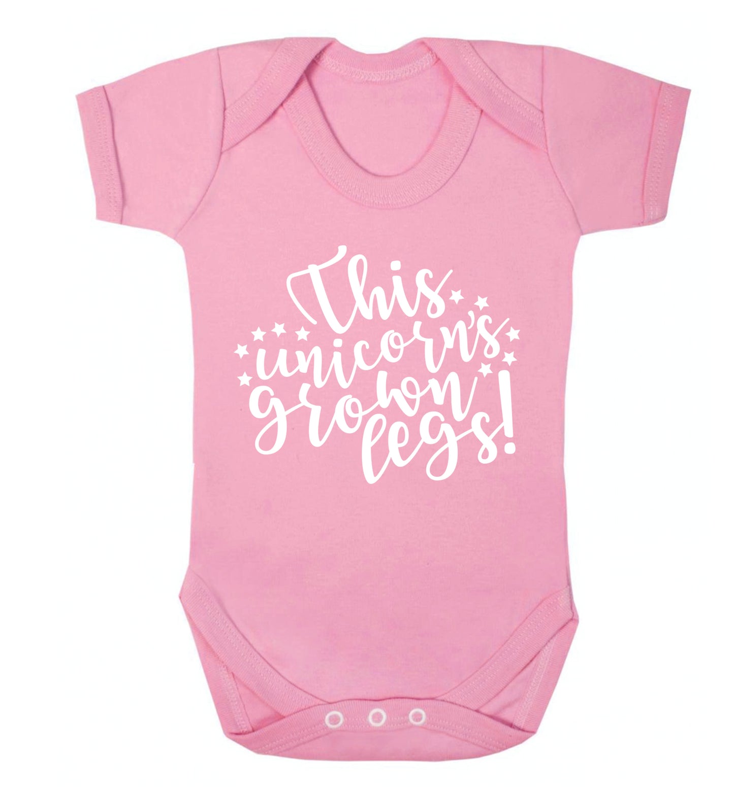 This unicorn's grown legs! Baby Vest pale pink 18-24 months