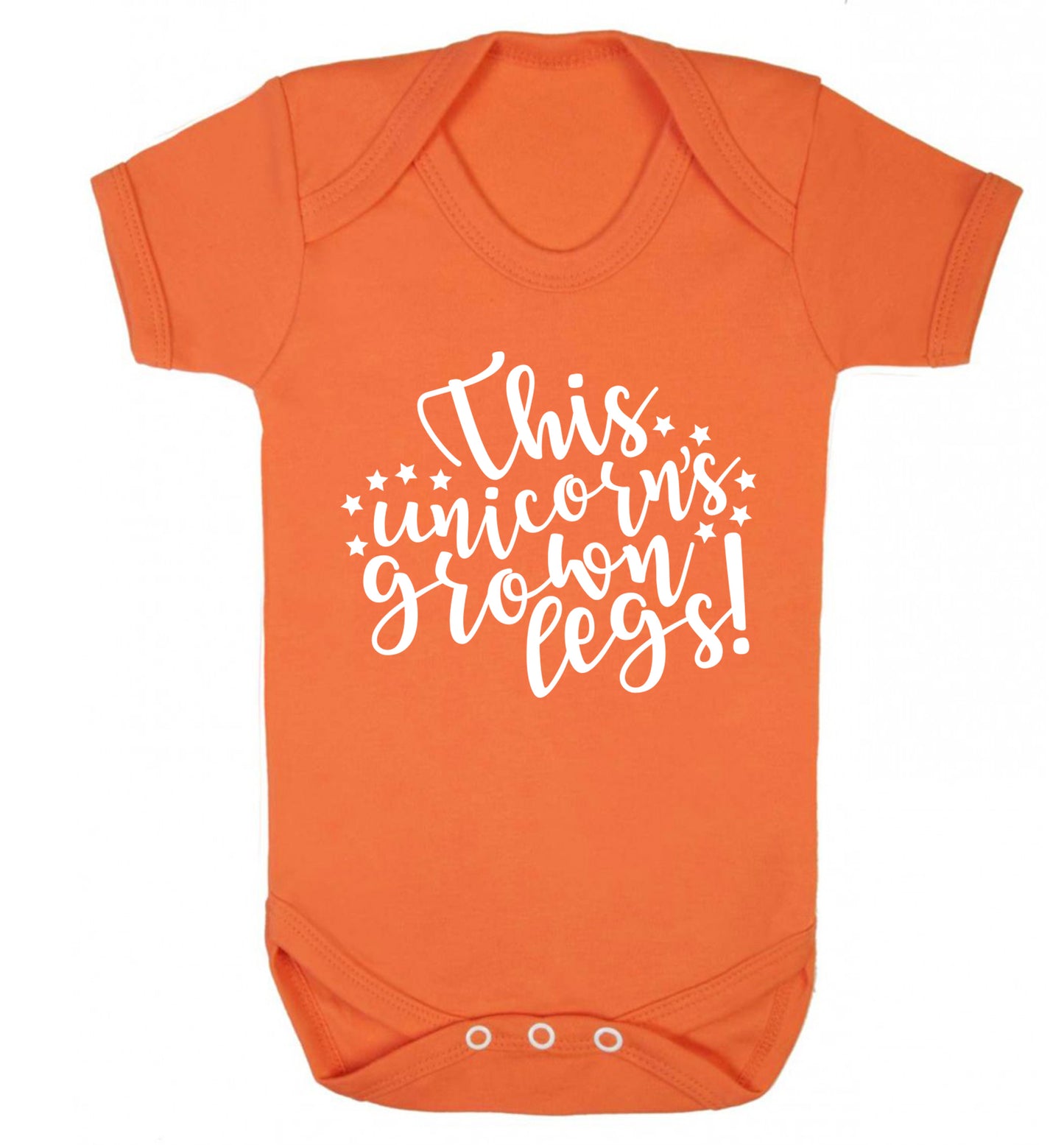 This unicorn's grown legs! Baby Vest orange 18-24 months