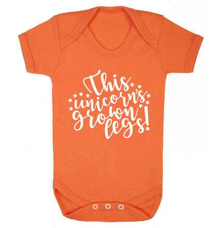 This unicorn's grown legs! Baby Vest orange 18-24 months
