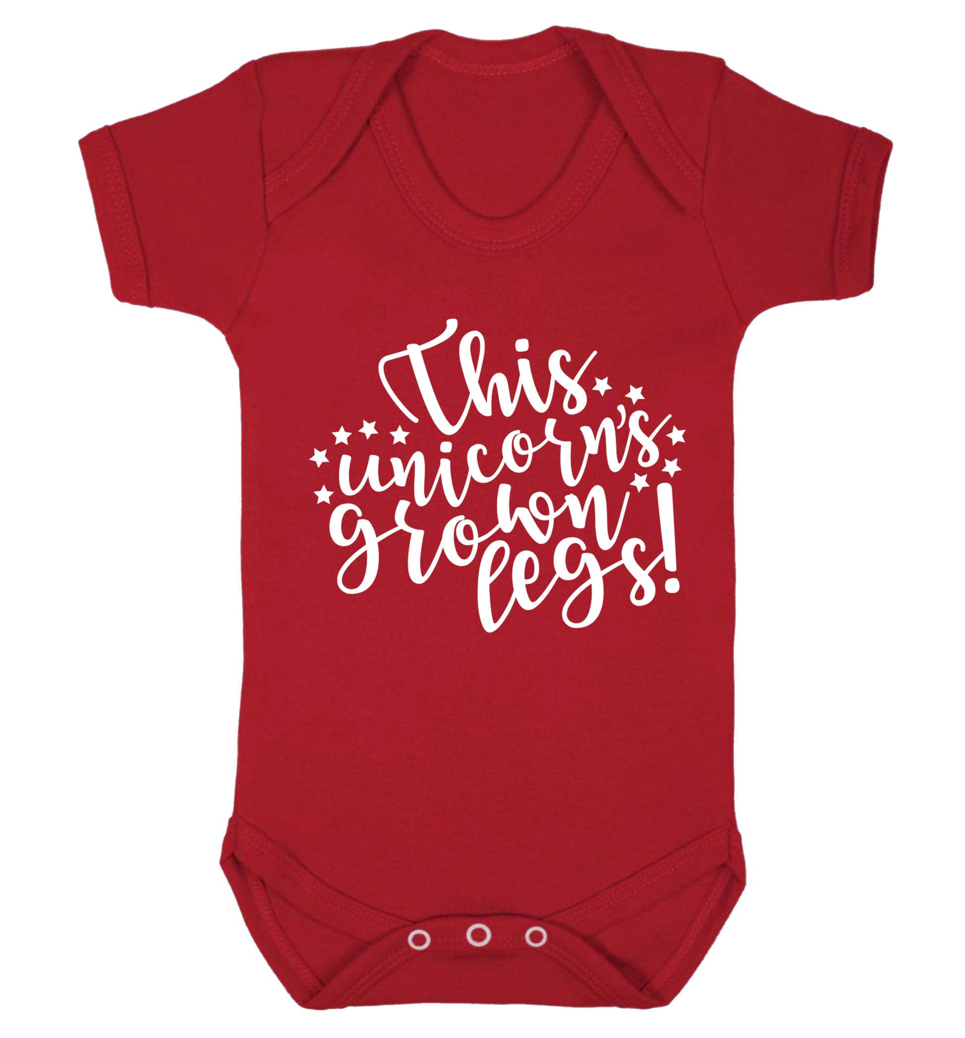 This unicorn's grown legs! Baby Vest red 18-24 months
