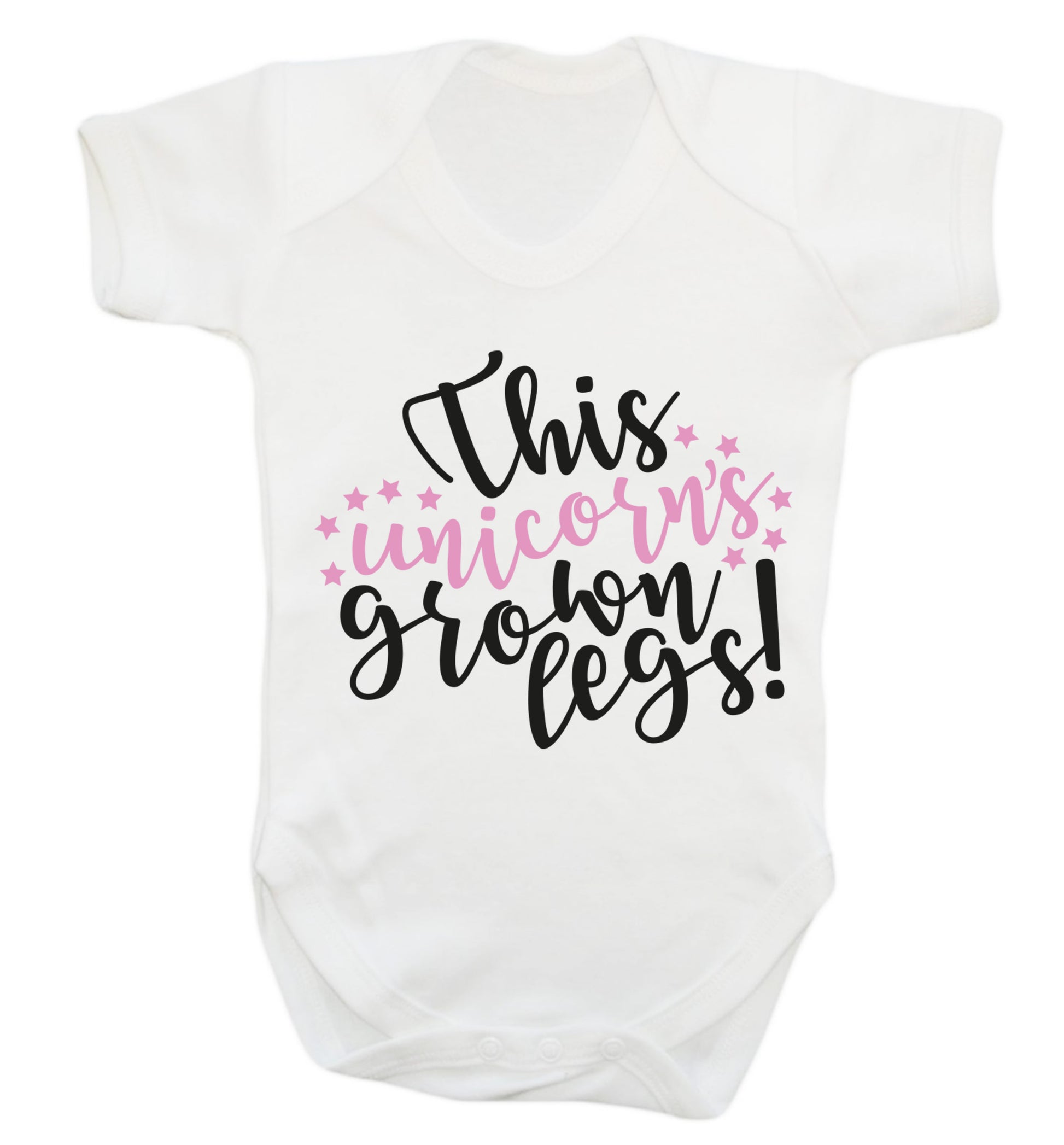 This unicorn's grown legs! Baby Vest white 18-24 months