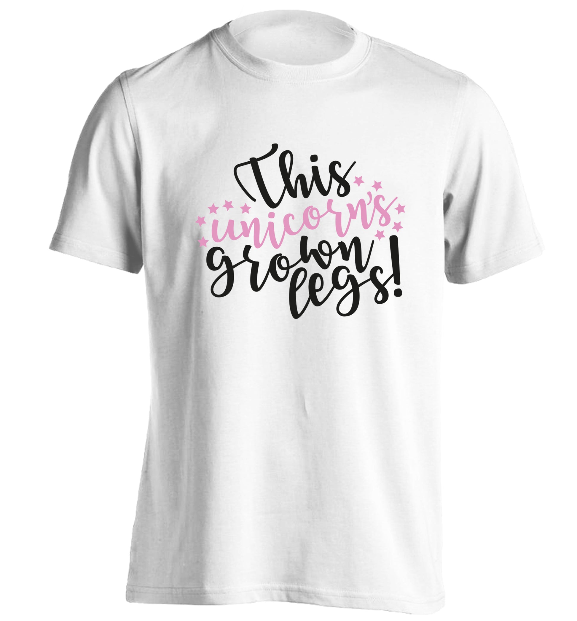 This unicorn's grown legs! adults unisex white Tshirt 2XL