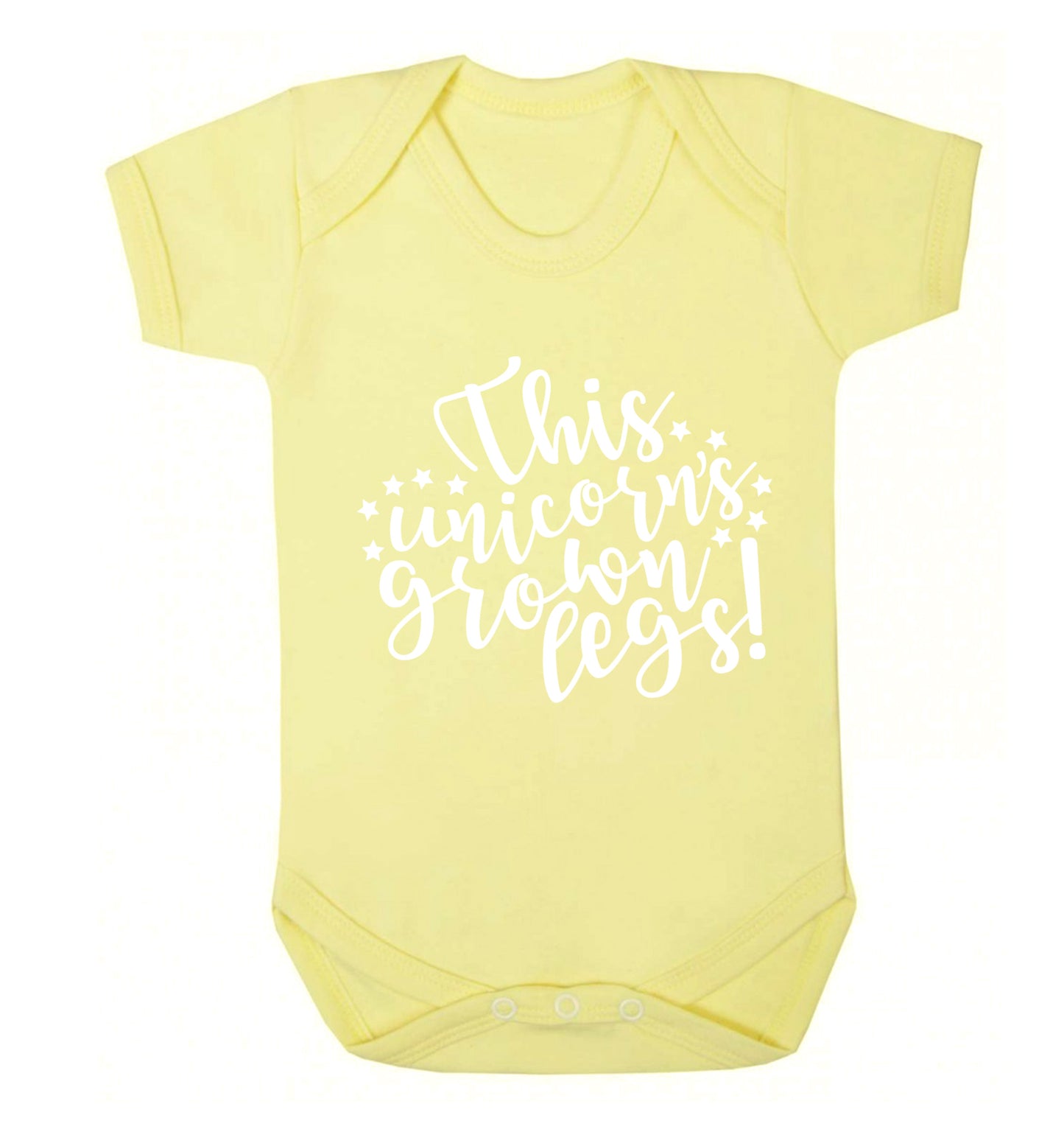This unicorn's grown legs! Baby Vest pale yellow 18-24 months