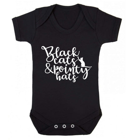 Black cats and pointy hats Baby Vest black 18-24 months