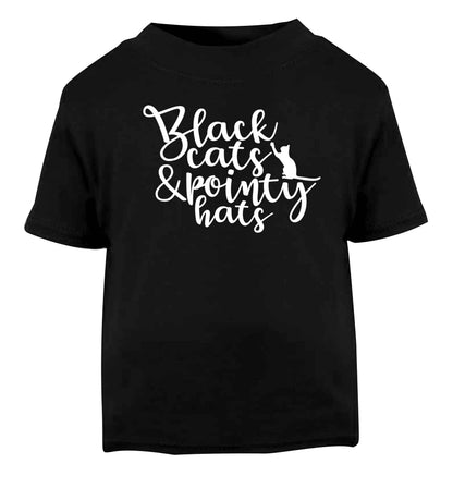 Black cats and pointy hats Black baby toddler Tshirt 2 years
