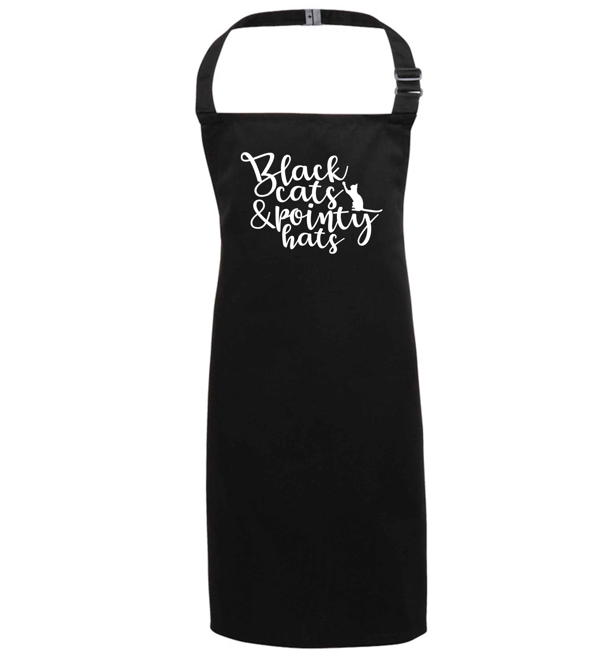 Black cats and pointy hats black apron 7-10 years