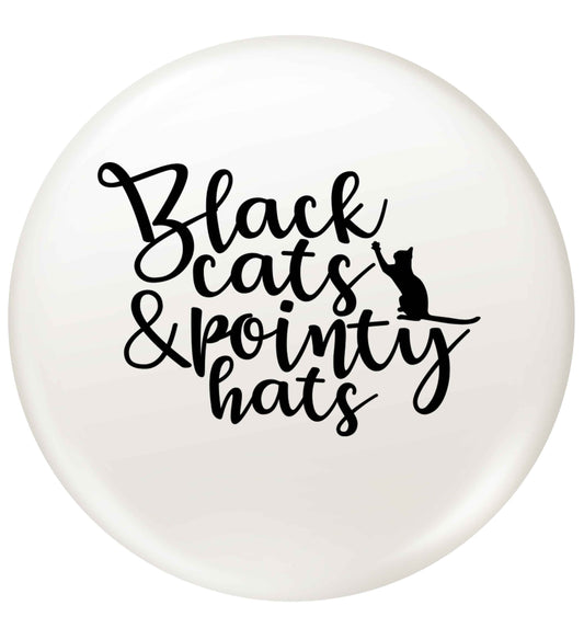 Black cats and pointy hats small 25mm Pin badge