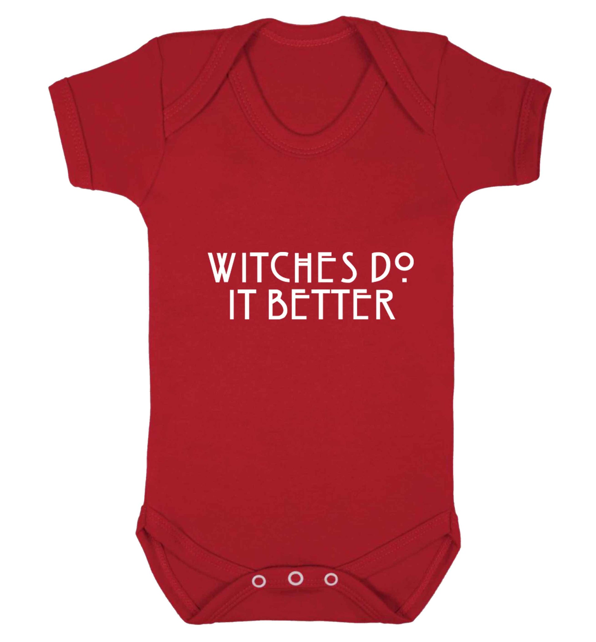 Witches do it better baby vest red 18-24 months