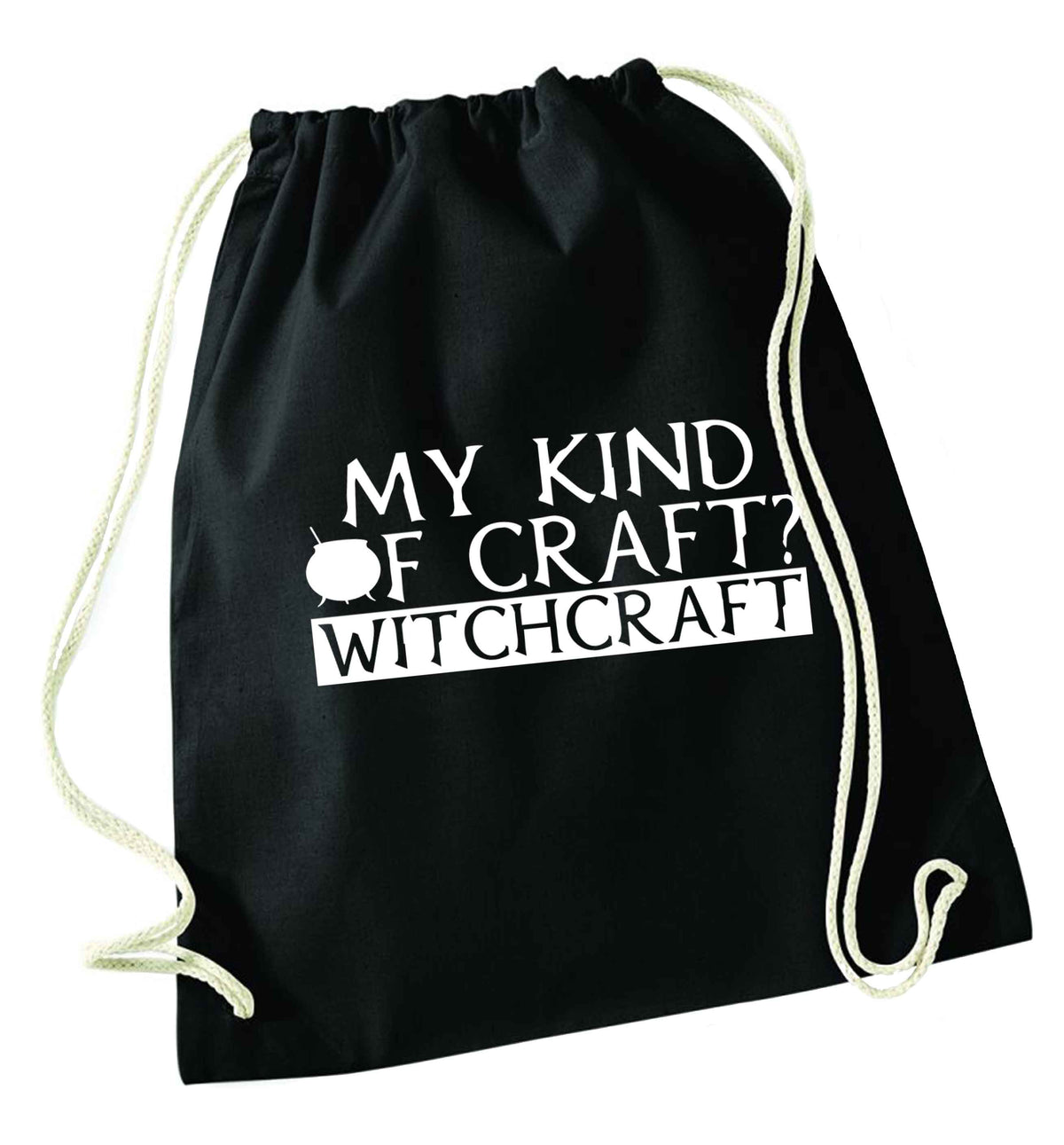 My king of craft? witchcraft  black drawstring bag