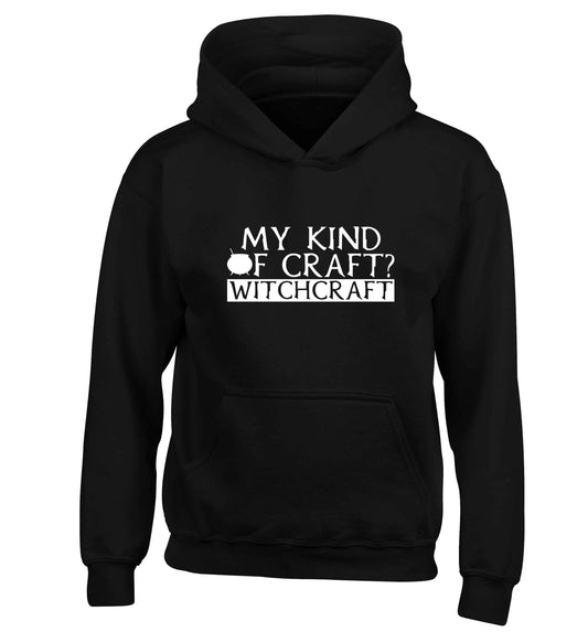 My king of craft? witchcraft  children's black hoodie 12-13 Years