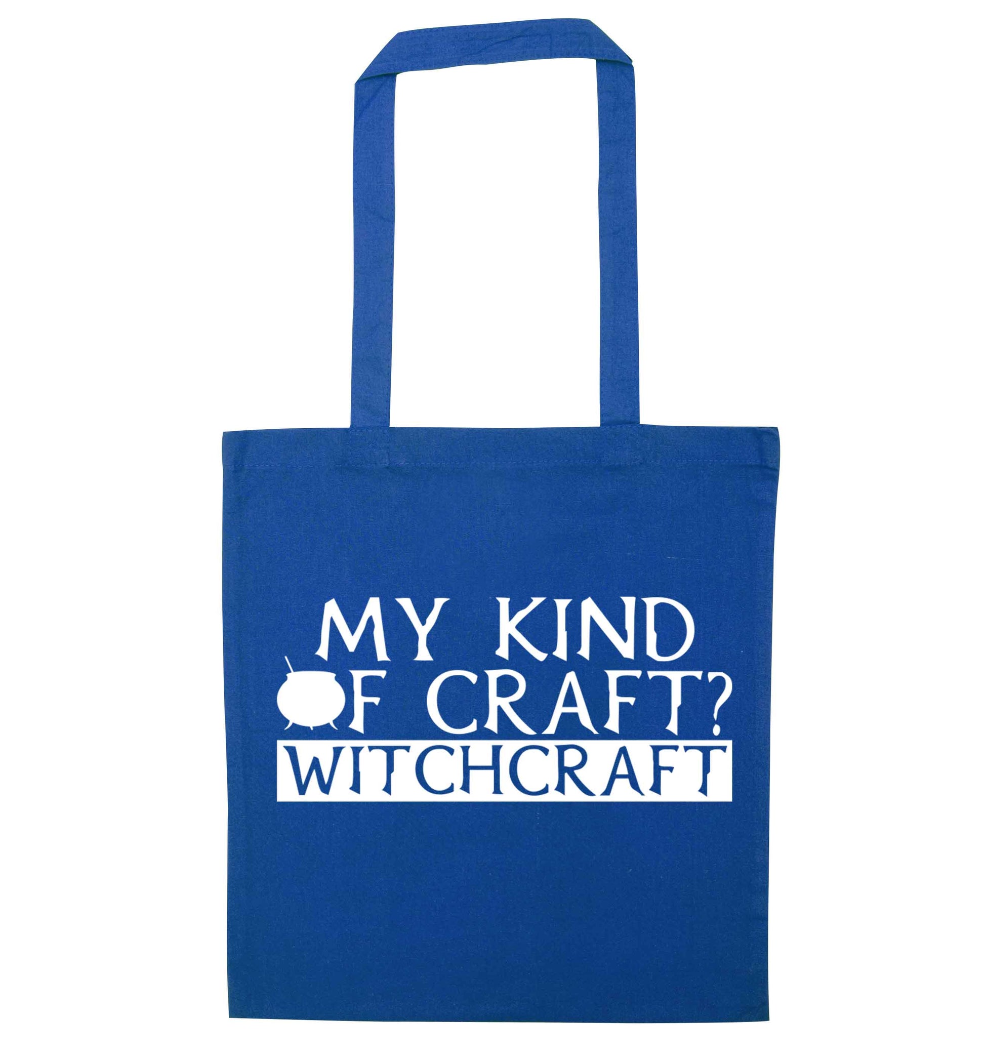 My king of craft? witchcraft  blue tote bag