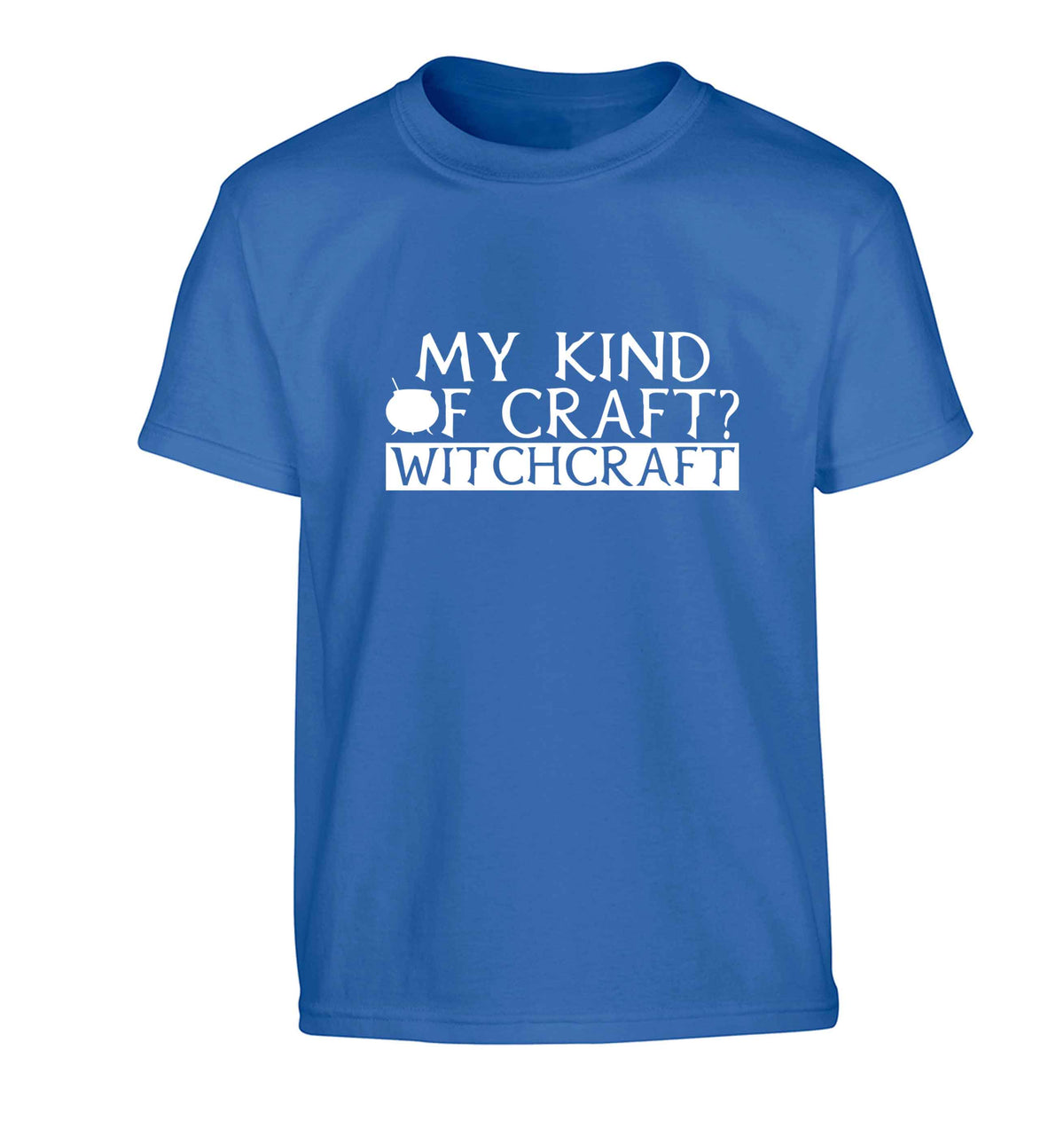 My king of craft? witchcraft  Children's blue Tshirt 12-13 Years