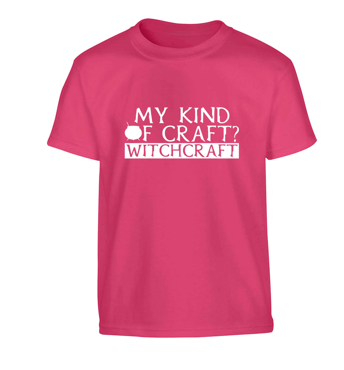 My king of craft? witchcraft  Children's pink Tshirt 12-13 Years