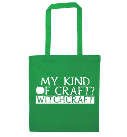 My king of craft? witchcraft  green tote bag