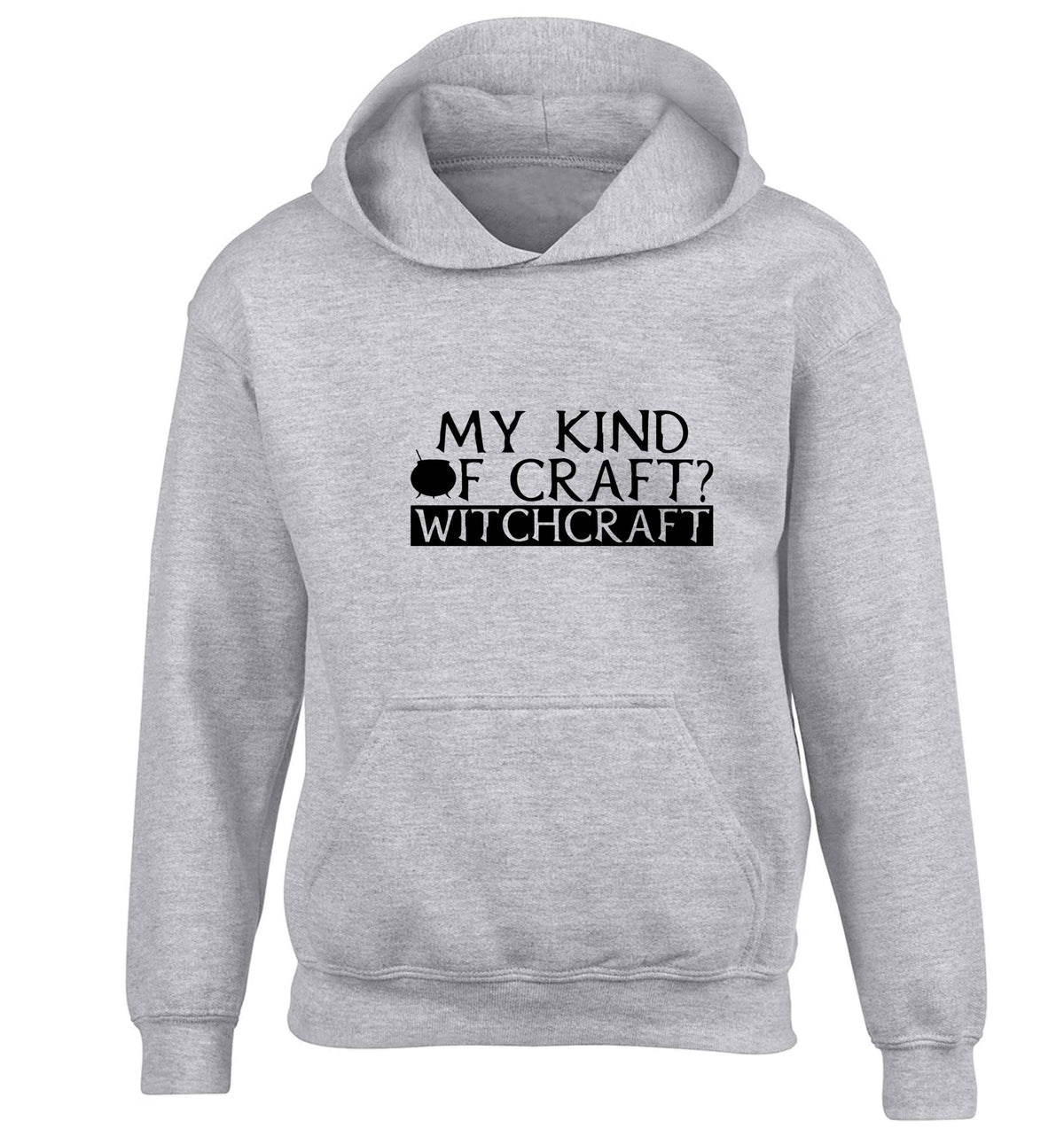 My king of craft? witchcraft  children's grey hoodie 12-13 Years