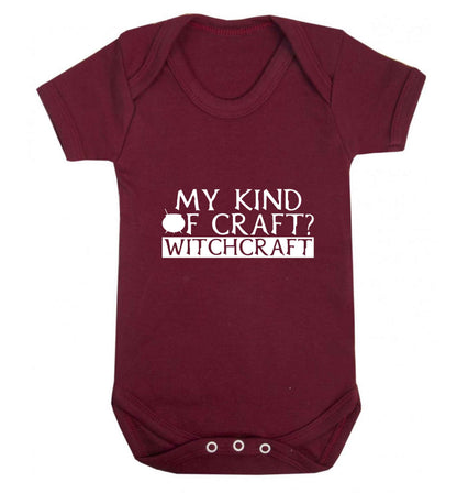My king of craft? witchcraft  baby vest maroon 18-24 months