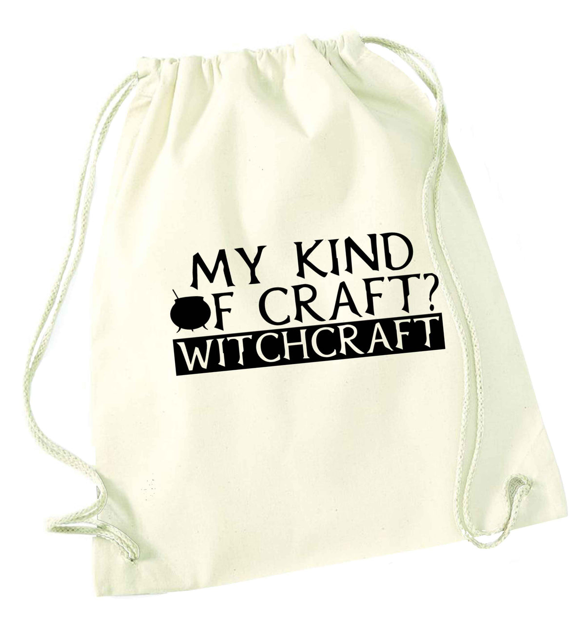 My king of craft? witchcraft  natural drawstring bag