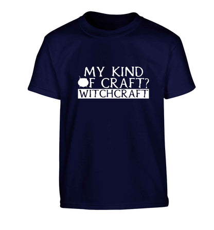My king of craft? witchcraft  Children's navy Tshirt 12-13 Years