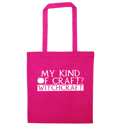 My favourite kind of craft? Witchcraft pink tote bag