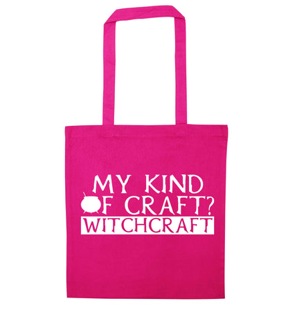 My king of craft? witchcraft  pink tote bag