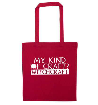 My favourite kind of craft? Witchcraft red tote bag