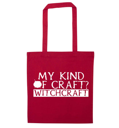 My king of craft? witchcraft  red tote bag