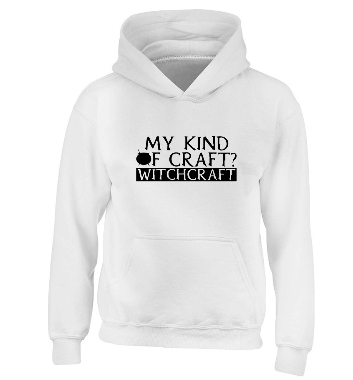 My king of craft? witchcraft  children's white hoodie 12-13 Years