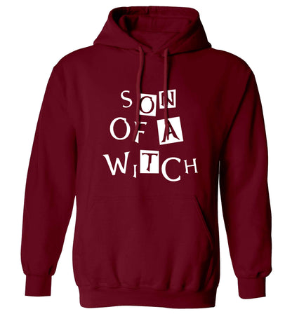 Son of a witch adults unisex maroon hoodie 2XL