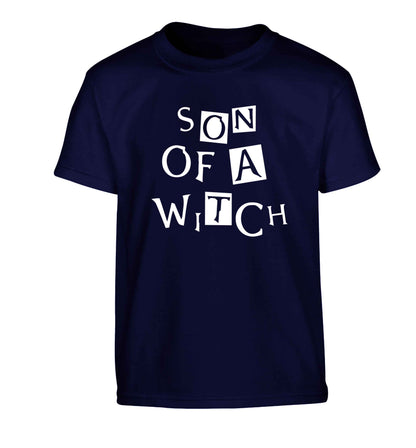 Son of a witch Children's navy Tshirt 12-13 Years
