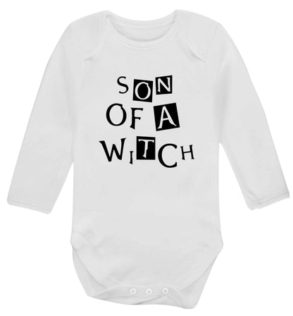 Son of a witch baby vest long sleeved white 6-12 months