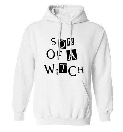 Son of a witch adults unisex white hoodie 2XL
