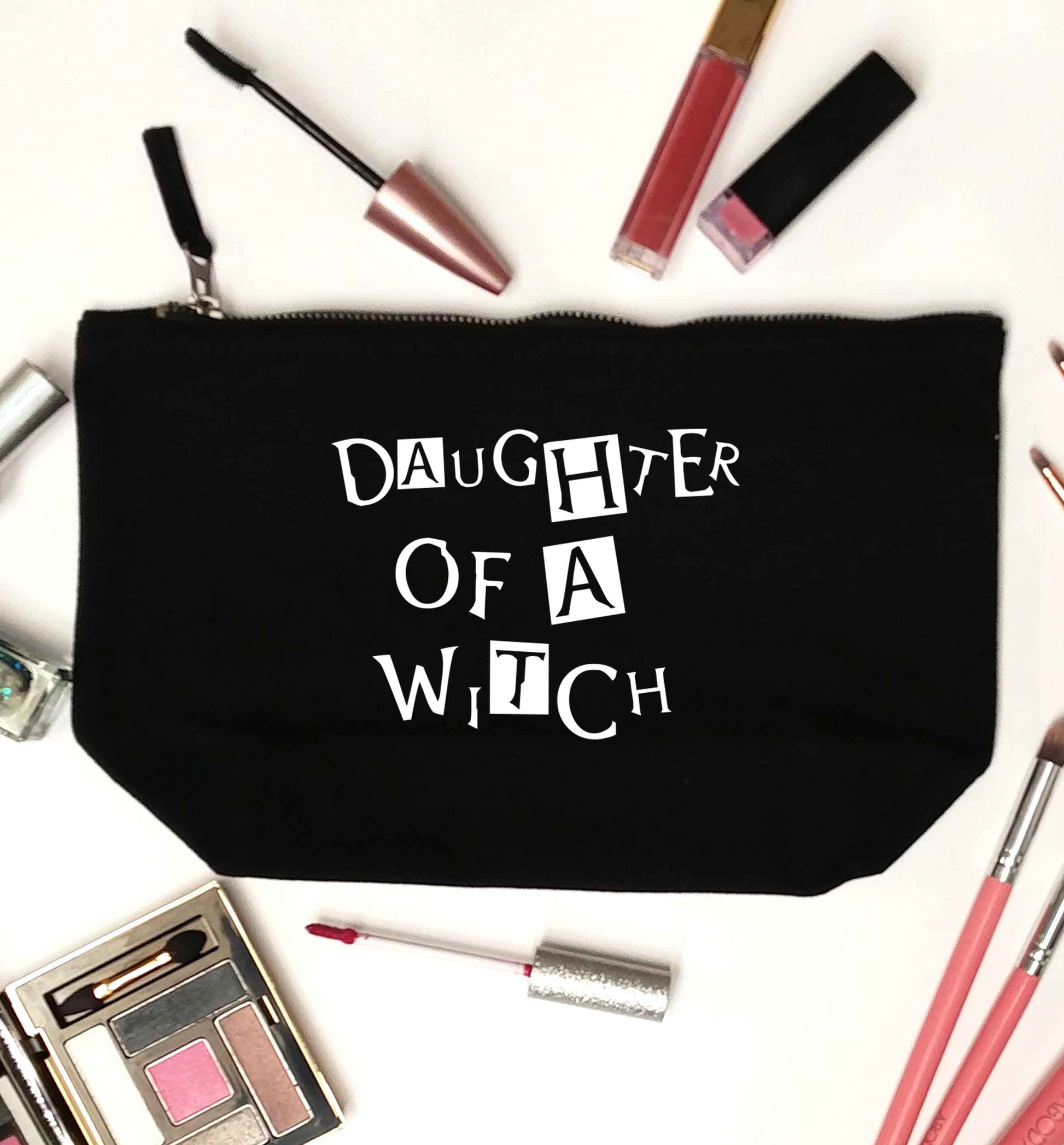 Daughter of a witch black makeup bag