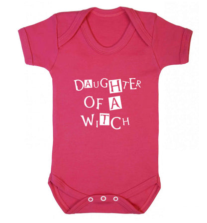Daughter of a witch baby vest dark pink 18-24 months
