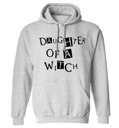 Daughter of a witch adults unisex grey hoodie 2XL