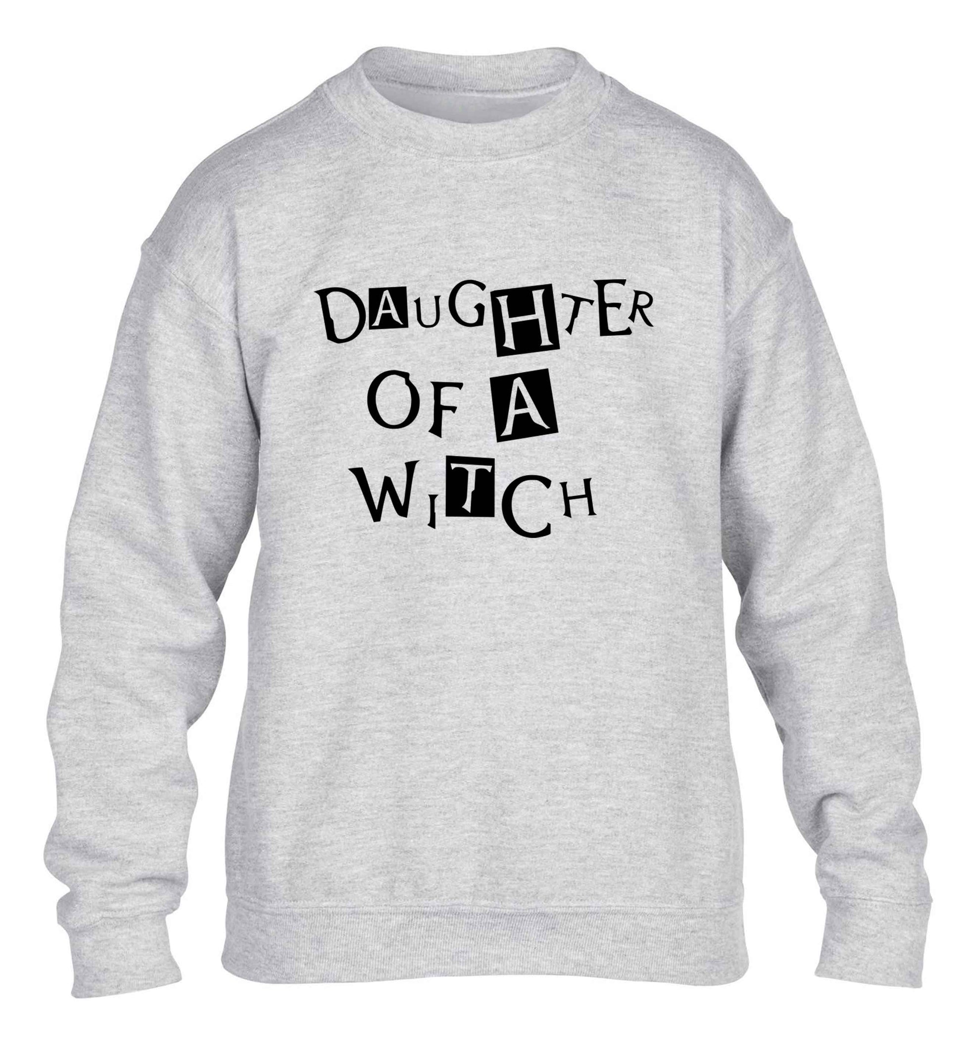 Daughter of a witch children's grey sweater 12-13 Years