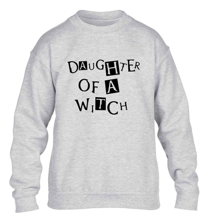 Daughter of a witch children's grey sweater 12-13 Years