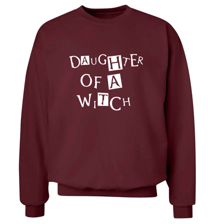 Daughter of a witch adult's unisex maroon sweater 2XL