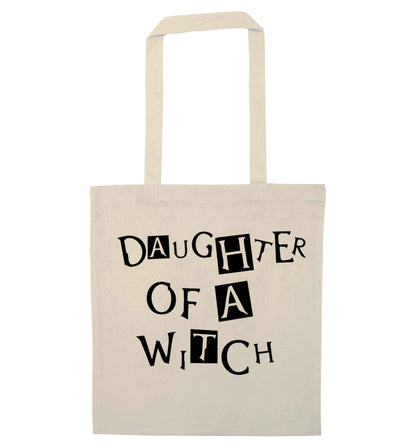 Daughter of a witch natural tote bag