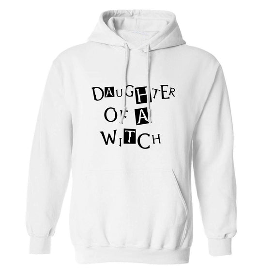 Daughter of a witch adults unisex white hoodie 2XL