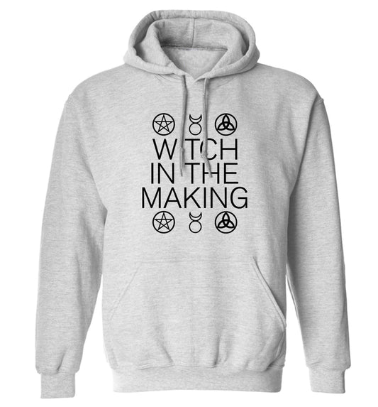 Witch in the making adults unisex grey hoodie 2XL