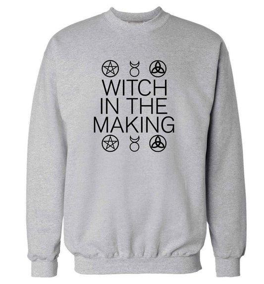 Witch in the making adult's unisex grey sweater 2XL