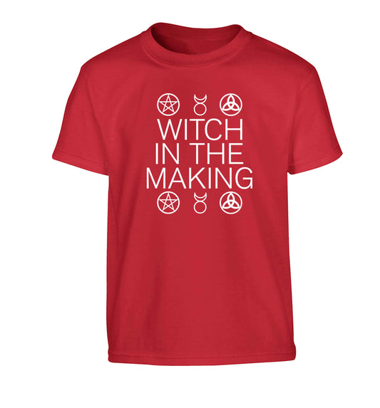Witch in the making Children's red Tshirt 12-13 Years