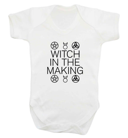 Witch in the making baby vest white 18-24 months