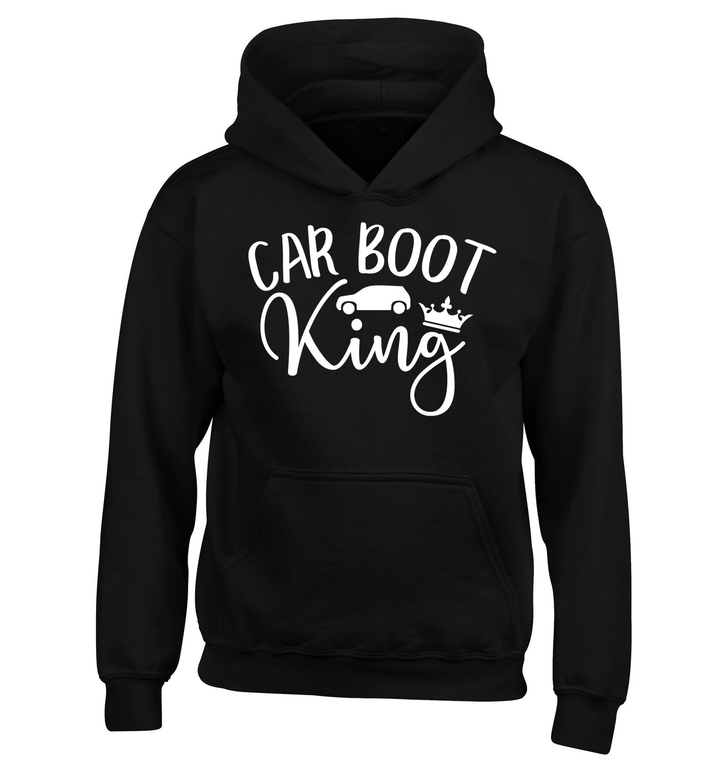 Carboot King children's black hoodie 12-13 Years