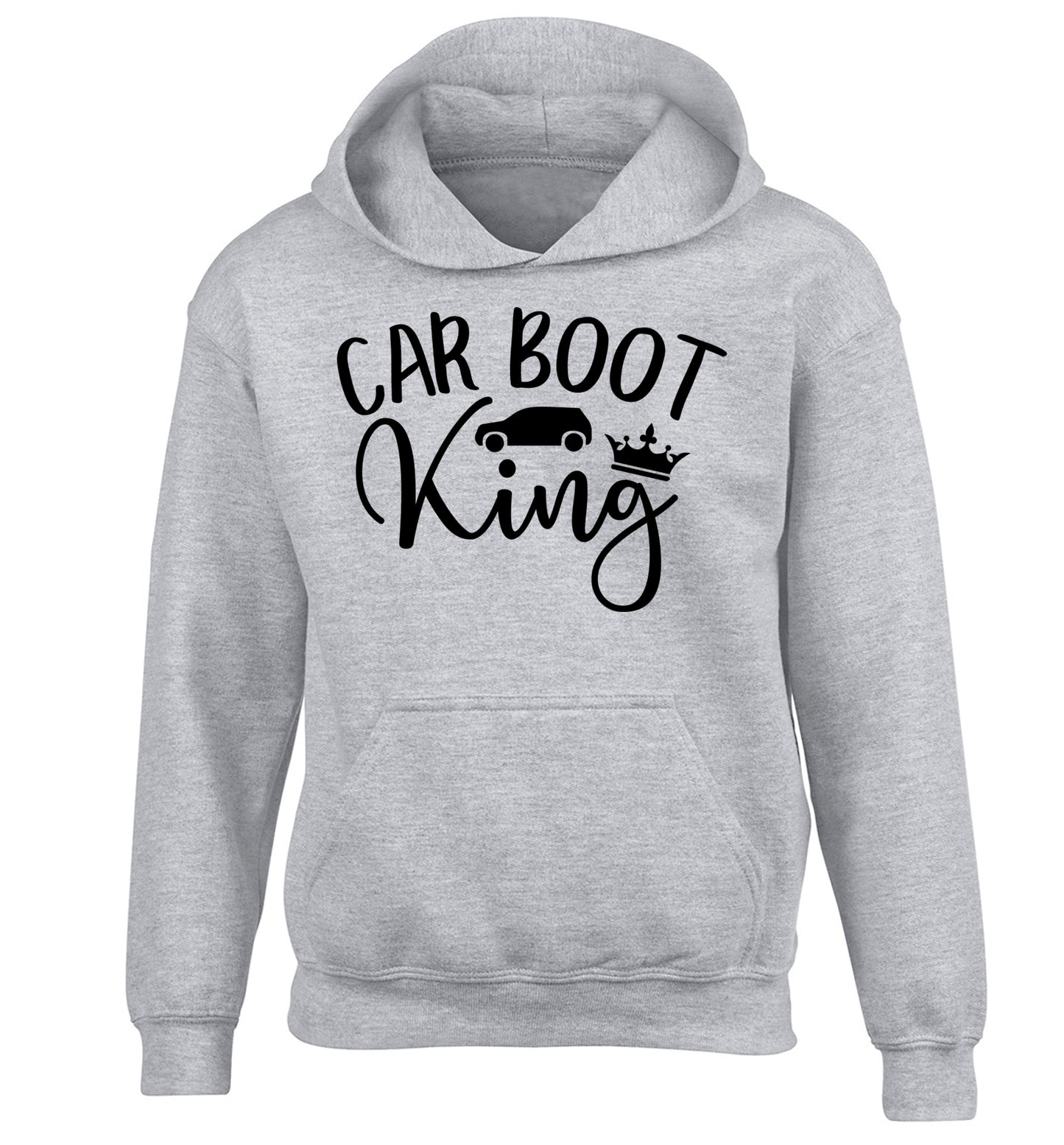 Carboot King children's grey hoodie 12-13 Years
